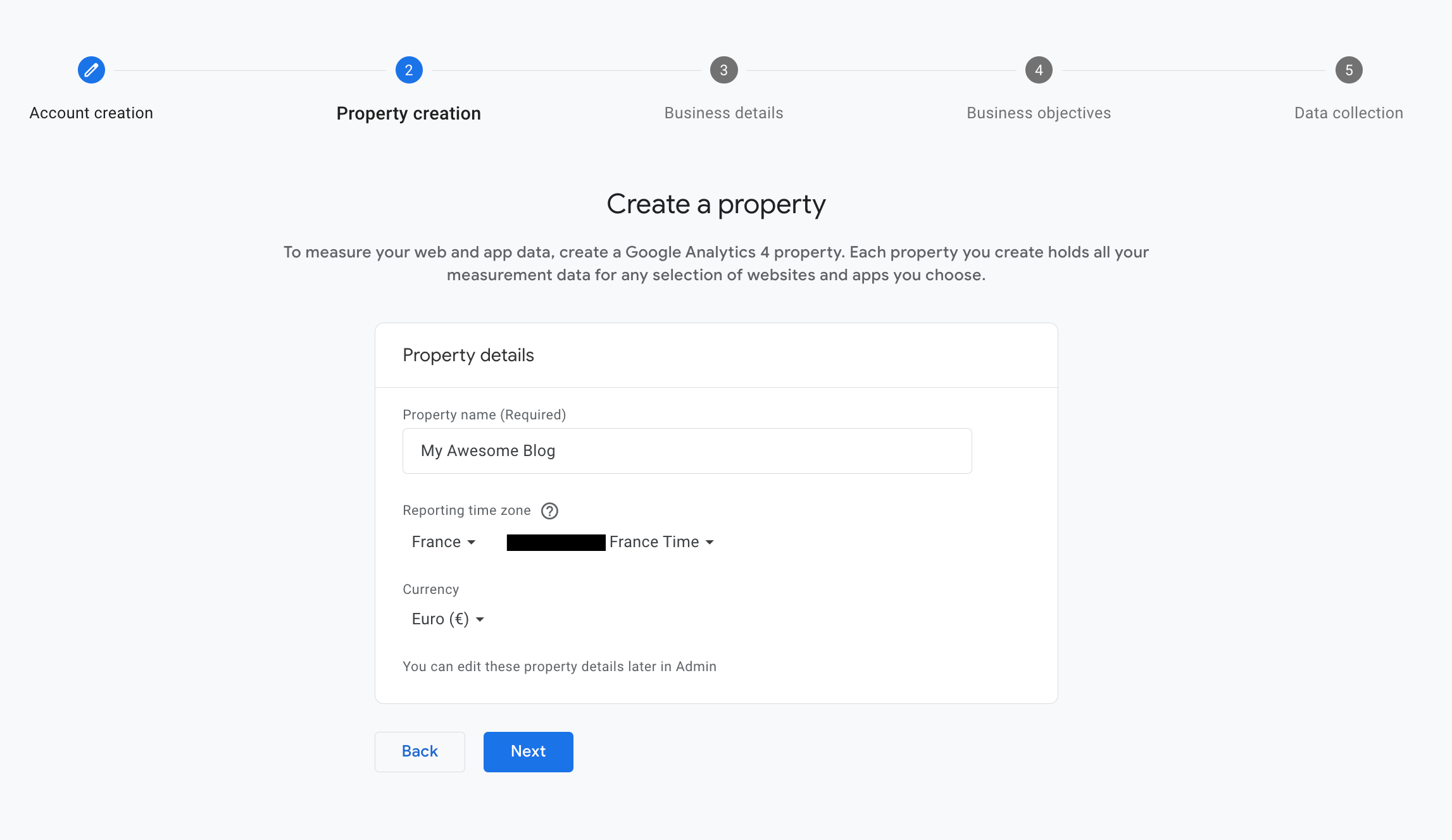 Create property